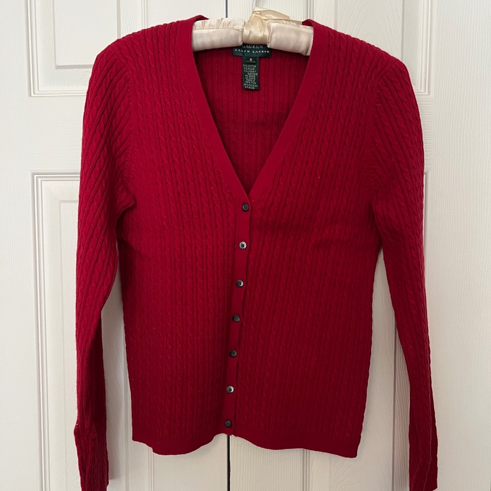 Lauren Ralph Lauren cable-knit cardigan sweater
